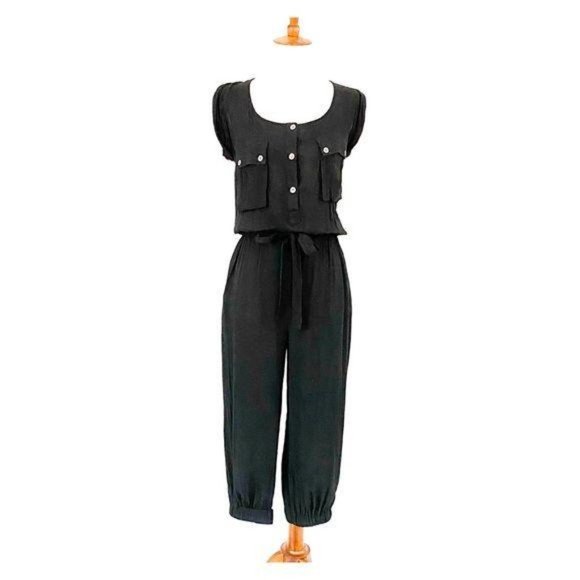 Bar III Pants - Bar III Sleeveless Scoop Neck Cropped Jumpsuit